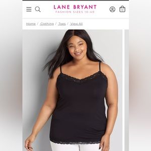 Super Soft Super Comfortable Black The Lace Cami by Lane Bryant! 🖤